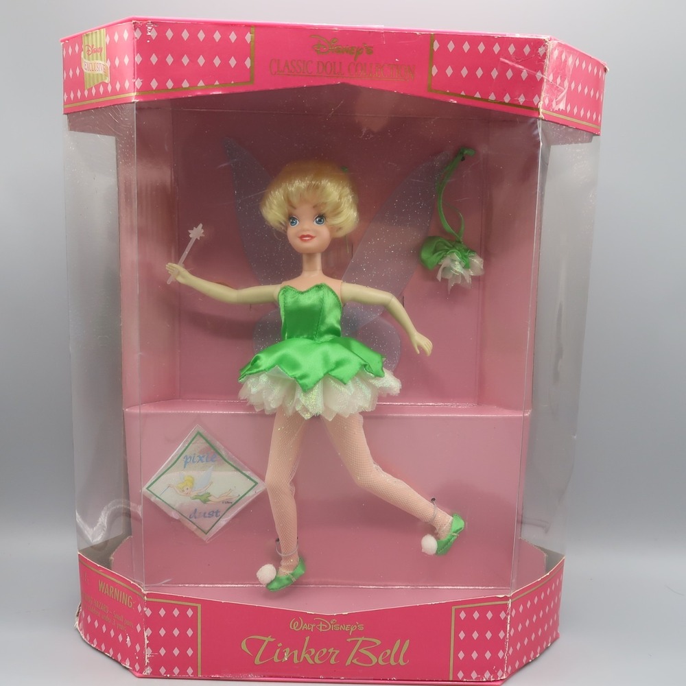 Disney Store Fairies Tinkerbell Doll Fluttering Wings Tinker Bell Fairy Doll